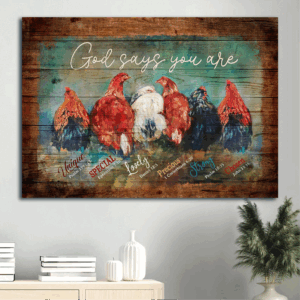 Jesus Landscape Poster Home Decor - Farm  Poster Home Decor Gift Gift for Christian - God Says You Are - Wall Art Print