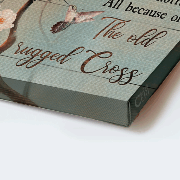 Christian Jesus Landscape Poster Gift: Apricot Blossom Hummingbird Amazing Grace Wall Art