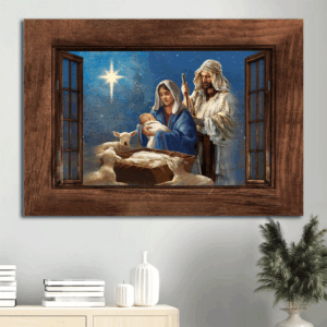 Jesus Landscape Poster: Blue Night Superstar Home Decor Gift for Christian - Christian Wall Art Prints