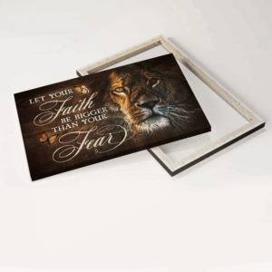 Christian Home Decor Gift - Jesus Lion & Butterfly Landscape Poster - Let Your Faith Shine 1