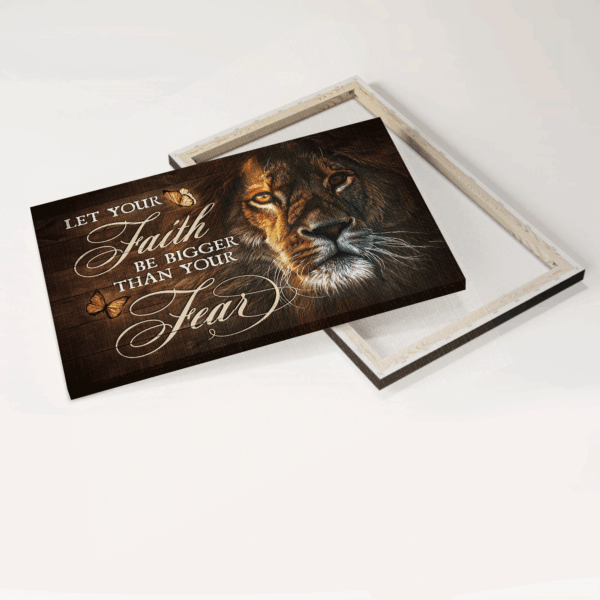 Christian Home Decor Gift – Jesus Lion & Butterfly Landscape Poster – Let Your Faith Shine