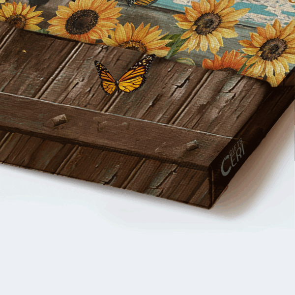Jesus Landscape Poster Home Decor Gift – Christian Sunflower & Butterfly Art