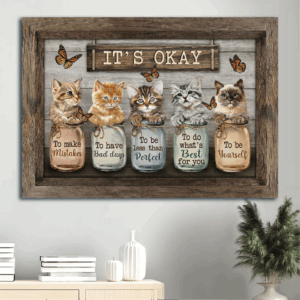 Jesus Landscape Poster Home Decor Gift - Cat Butterfly Christian Gift - Inspirational Decor