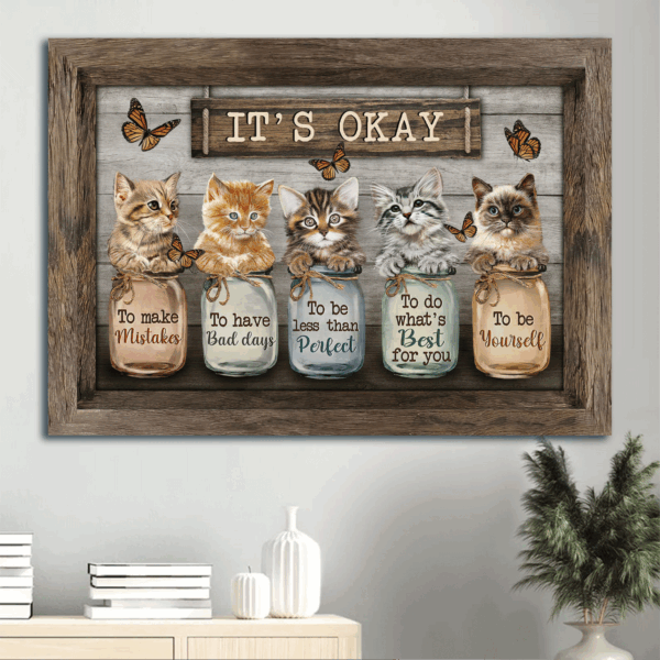 Jesus Landscape Poster Home Decor Gift – Cat Butterfly Christian Gift – Inspirational Decor