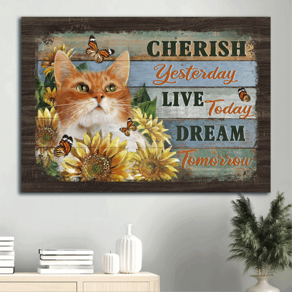 Jesus Landscape Poster Home Decor Gift – Little Cat Sunflower Garden Orange Butterfly – Gift For Christian – Cherish Yesterday Jesus Landscape Poster Home Decor Gift – Little Cat Sunflower Garden Orange Butterfly – Gift For Christian – Cherish Yesterday