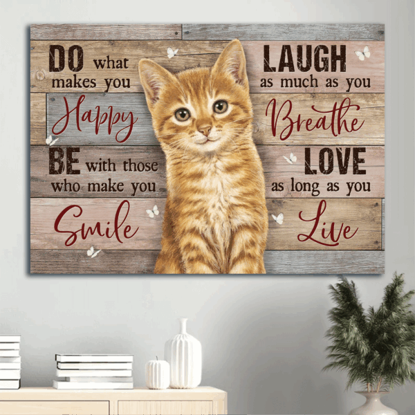 Jesus Landscape Poster: Gift for Cat Lover & Christian White Butterfly Decor
