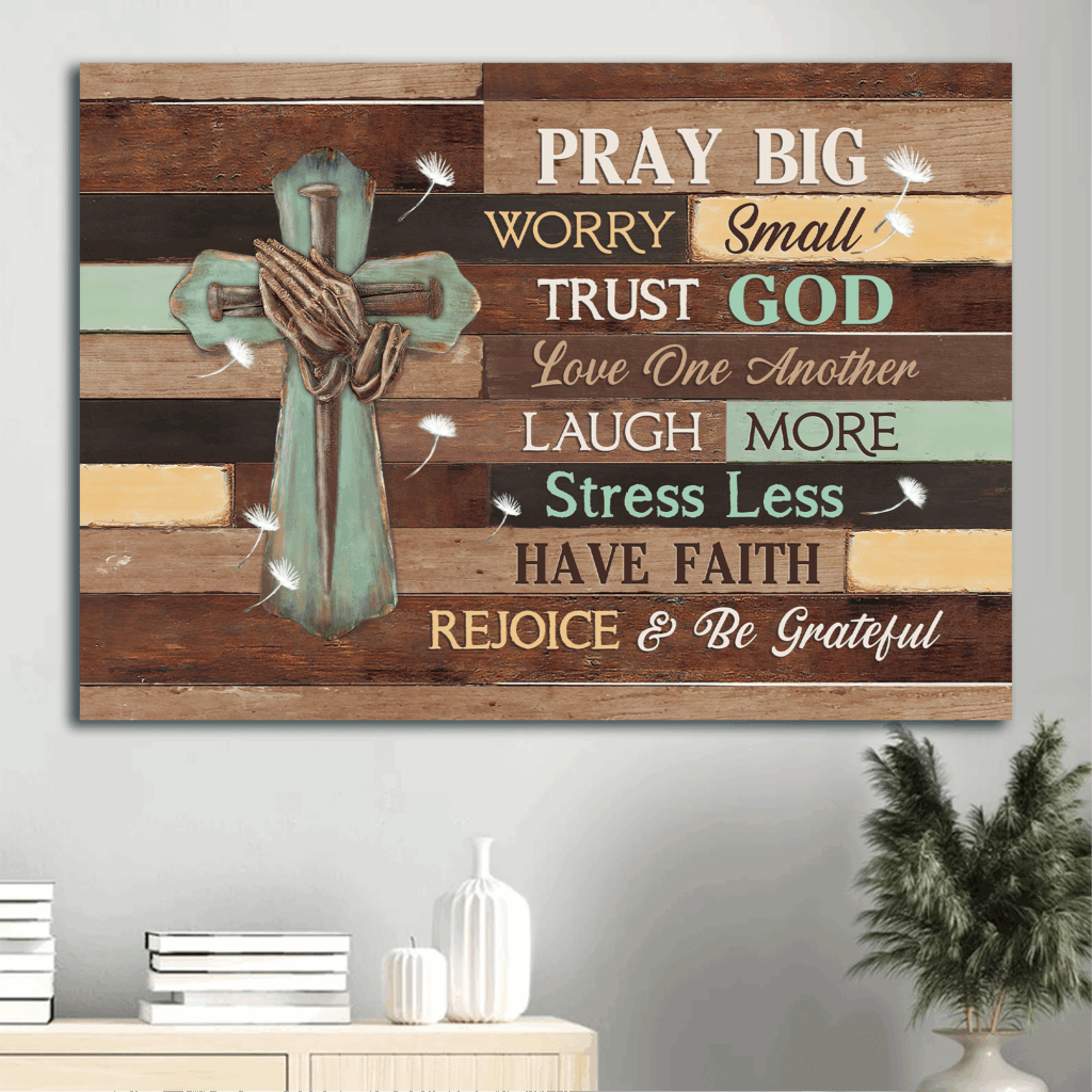 Christian Landscape Poster – Praying Hands Trust God Wall Art Gift for Home Decor Christian Landscape Poster – Praying Hands Trust God Wall Art Gift for Home Decor