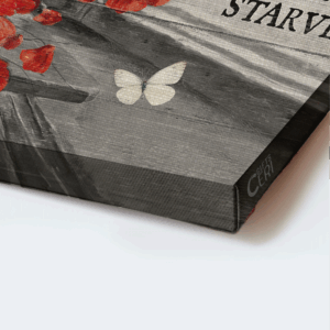 Christian Landscape Poster Home Decor Gift - Poppy Painting White Butterfly Still Life Drawing - Feed Your Faith with Christian Wall Art 1