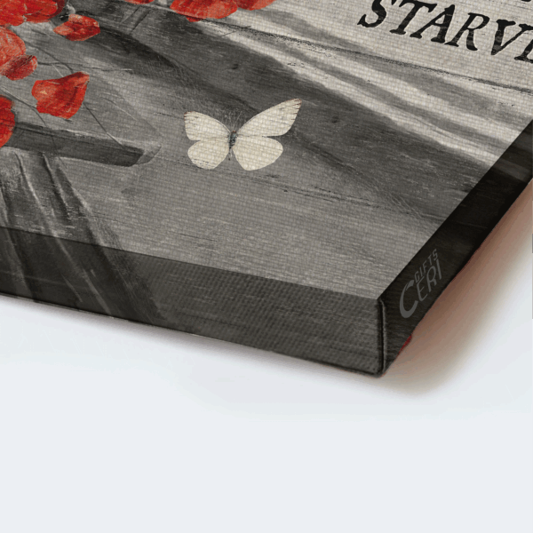 Christian Landscape Poster Home Decor Gift – Poppy Painting White Butterfly Still Life Drawing – Feed Your Faith with Christian Wall Art