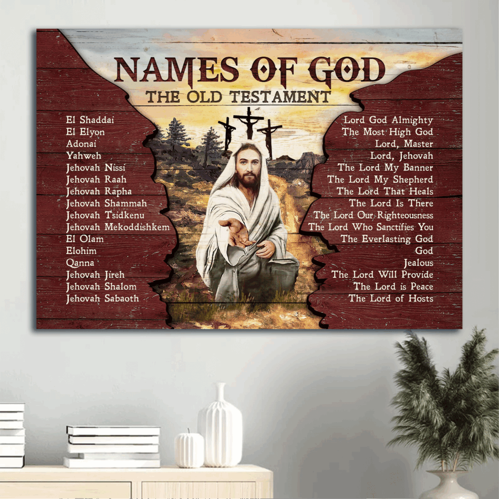 Christian Landscape Poster Home Decor – Names of God Jesus Painting Old Testament Wall Art Gift Christian Landscape Poster Home Decor – Names of God Jesus Painting Old Testament Wall Art Gift