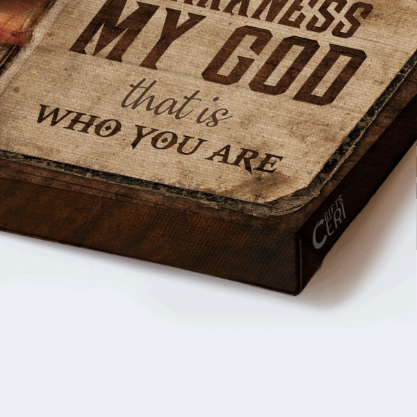 Christian Home Decor Poster Gift Set – Jesus Landscape Old Rugged Crosses Sunset Painting – My God Is The Light – Unique Religious Art