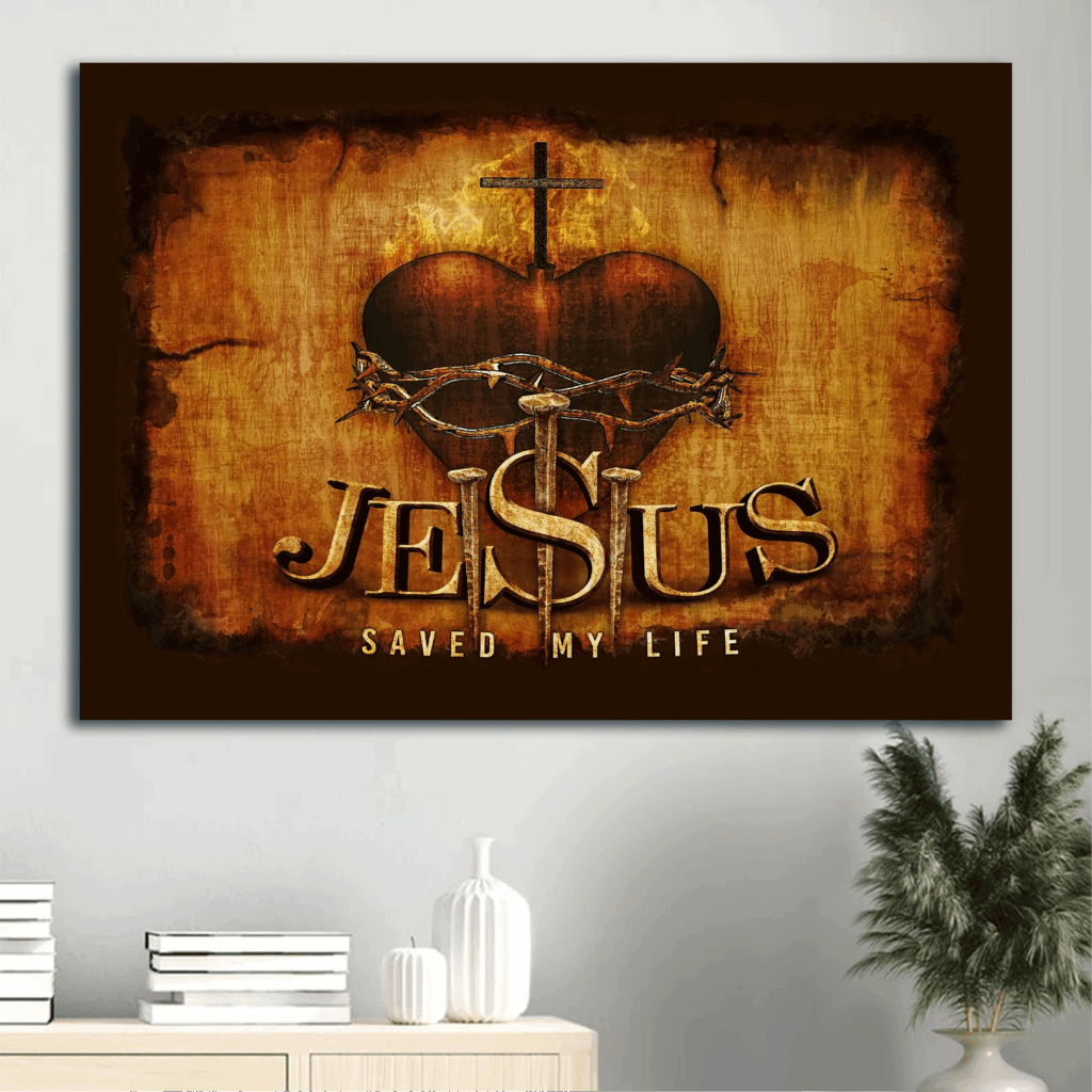 Jesus Landscape and Sacred Heart Poster Home Decor Gifts – Christian Savior with Three Nails – Perfect Gift for Believers Jesus Landscape and Sacred Heart Poster Home Decor Gifts – Christian Savior with Three Nails – Perfect Gift for Believers