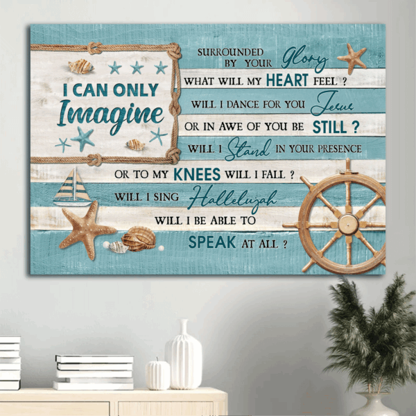 Christian Home Decor Gifts: Jesus & Ocean Seashells Poster Collection