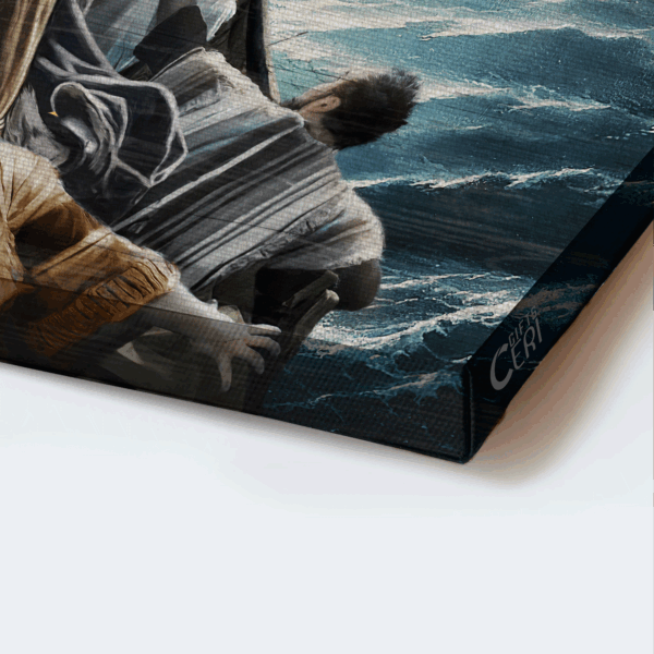 Jesus Landscape Poster: The Storm On The Sea – Christian Home Decor Gift