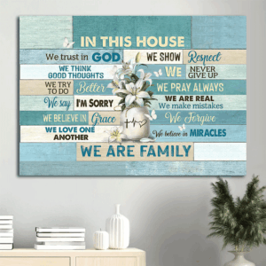 Christian Home Decor Gift: Jesus Landscape Poster with Lilies and Butterfly  Poster Home Decor Gift