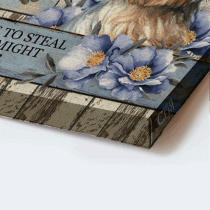 Christian Home Decor Gift: Jesus & Yorkshire Terrier Landscape Poster 3