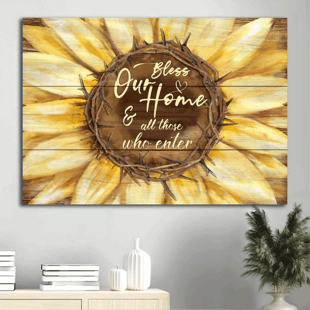 Jesus Landscape & Sunflower Poster Home Decor Gift – Christian Blessings Jesus Landscape & Sunflower Poster Home Decor Gift – Christian Blessings