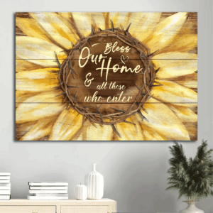 Jesus Landscape & Sunflower Poster Home Decor Gift - Christian Blessings