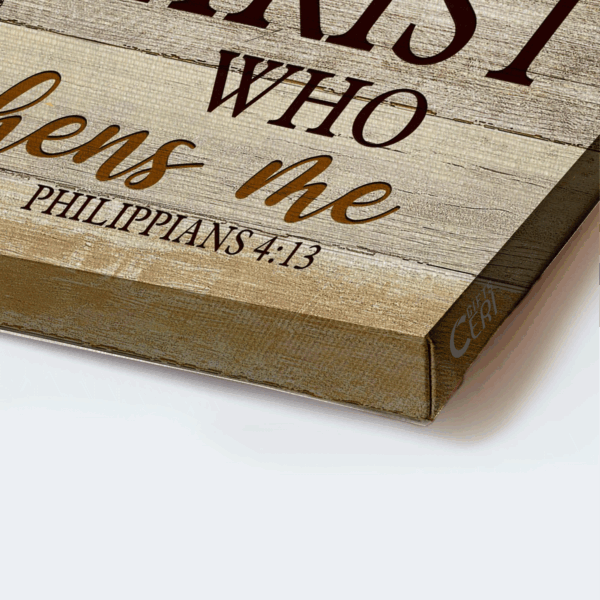 Christian Home Decor Gift: Jesus Landscape Poster – Sunflower Butterfly Wooden Cross – I Can Do All Things Through Christ