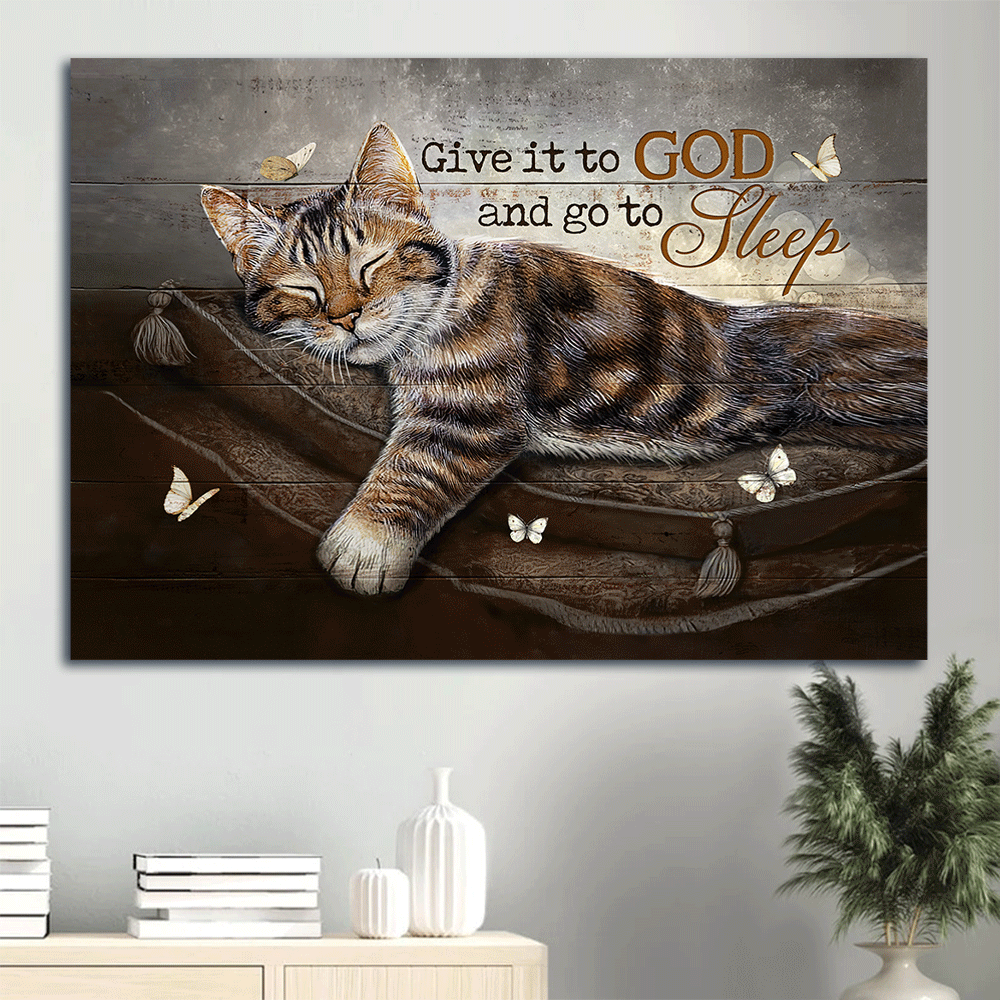 Jesus And Cat Landscape Poster Home Decor Gift – Sweet Dream Sleeping Cat White Butterfly – Perfect Gift For Christian and Cat Lovers Jesus And Cat Landscape Poster Home Decor Gift – Sweet Dream Sleeping Cat White Butterfly – Perfect Gift For Christian and Cat Lovers