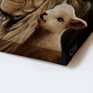Jesus Landscape Poster Home Decor Gift - The Lamb Of God Lion Of Judah Cross Symbol - Perfect Christian Gift 1