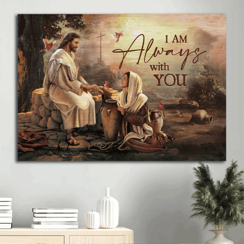 Christian Home Decor Gift Set – Jesus Landscape Dear Maria Red Cardinal Posters – I Am Always With You – Perfect Gift for Christians Christian Home Decor Gift Set – Jesus Landscape Dear Maria Red Cardinal Posters – I Am Always With You – Perfect Gift for Christians