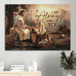 Christian Home Decor Gift Set - Jesus Landscape Dear Maria Red Cardinal Posters - I Am Always With You - Perfect Gift for Christians