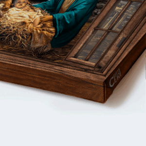 Night Jesus Born Landscape Poster: Christian Home Decor Gift 1