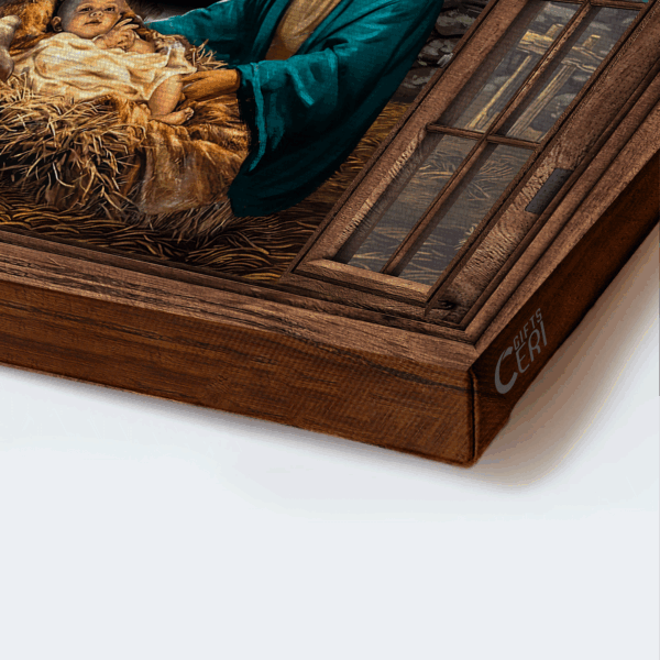 Night Jesus Born Landscape Poster: Christian Home Decor Gift