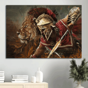 Jesus Landscape Poster: Lion of Judah Home Decor Gift - Christian Wall Art Print