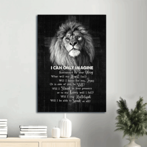 Jesus Lion of Judah Black & White Portrait Poster - Christian Gift Home Decor Wall Art