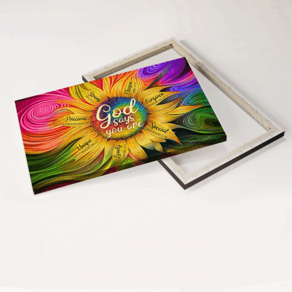 Jesus Landscape Sunflower Painting Poster – Unique Christian Home Decor Gift
