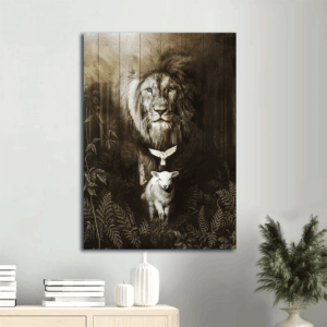 Jesus Portrait Poster - Lion of Judah Lamb of God Dove Home Decor Gift Prints