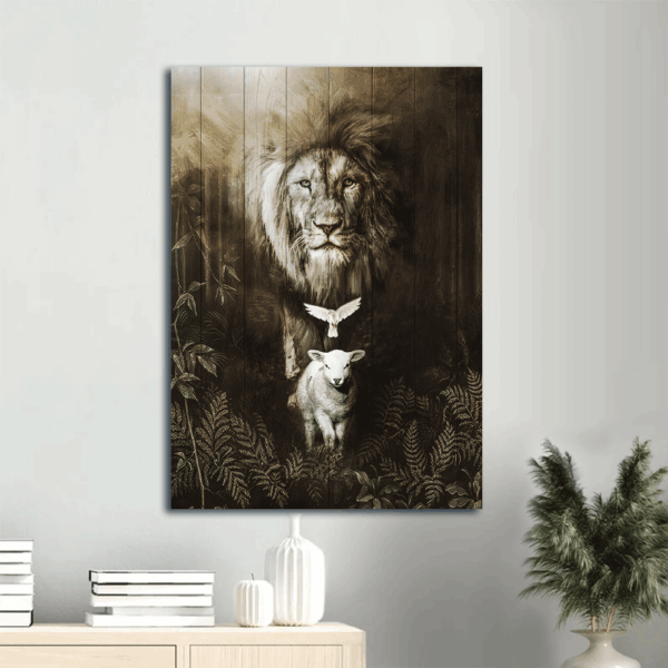 Jesus Portrait Poster – Lion of Judah Lamb of God Dove Home Decor Gift Prints