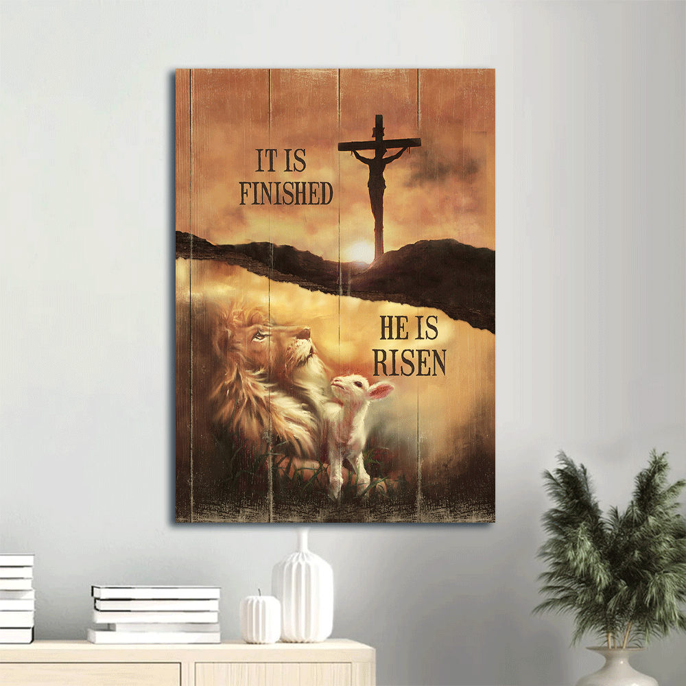 Jesus Portrait Poster: Lion of Judah Lamb of God Cross Sunset Painting – Christian Home Decor Gift Jesus Portrait Poster: Lion of Judah Lamb of God Cross Sunset Painting – Christian Home Decor Gift