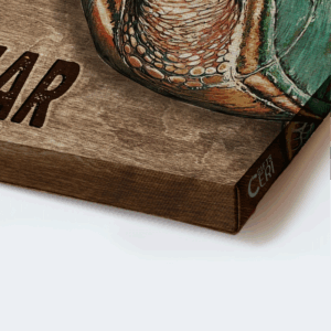 Jesus Landscape Turtle Wooden Background Poster Home Decor Gift - Inspiring Christian Gift for Faith Over Fear 1