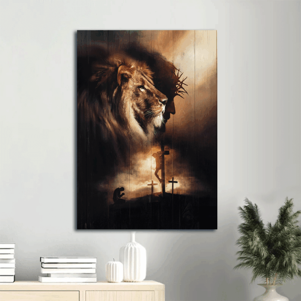 Jesus Lion of Judah Portrait Poster – Christian Wall Art Home Decor Gift