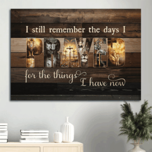 Jesus Lion of Judah Landscape Poster: Christian Home Decor Gift with Inspirational Quote