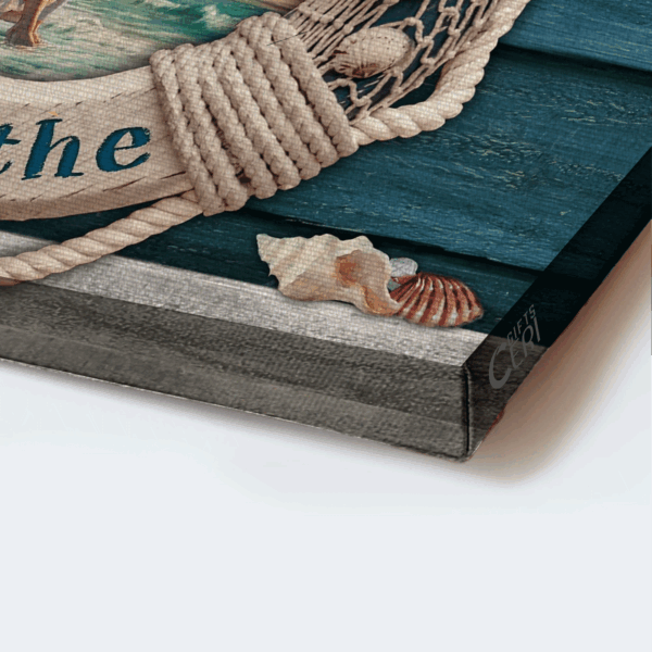 Summer Vibe Jesus Walking on Water Ocean Painting Poster – Gift for Christian Home Decor