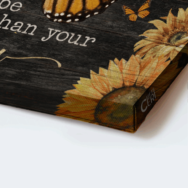 Christian Home Decor Gift: Jesus Landscape & Wooden Cross Poster – Faith Over Fear Sunflower & Butterfly