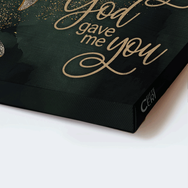 Christian Home Decor Gift: Jesus Landscape & Whale Ocean Poster – God Gave Me You