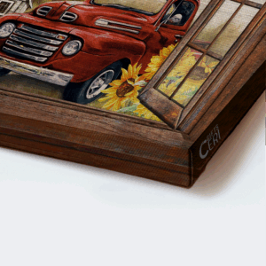 Jesus Landscape Poster Home Decor Gift - Sunflower Farm Red Ladybug Car Vintage House - Christian Gift - Amazing Grace Poster 1