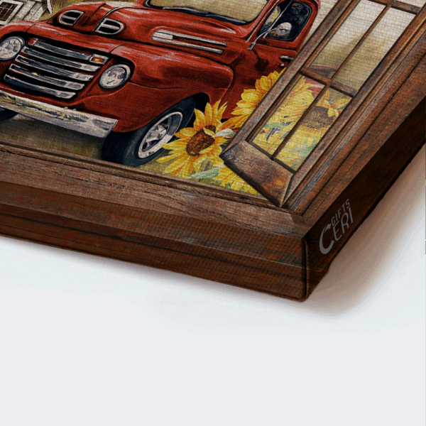 Jesus Landscape Poster Home Decor Gift – Sunflower Farm Red Ladybug Car Vintage House – Christian Gift – Amazing Grace Poster