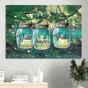 Miracle Glass Jar & Magic Forest: Christian Landscape Poster Home Decor Gift