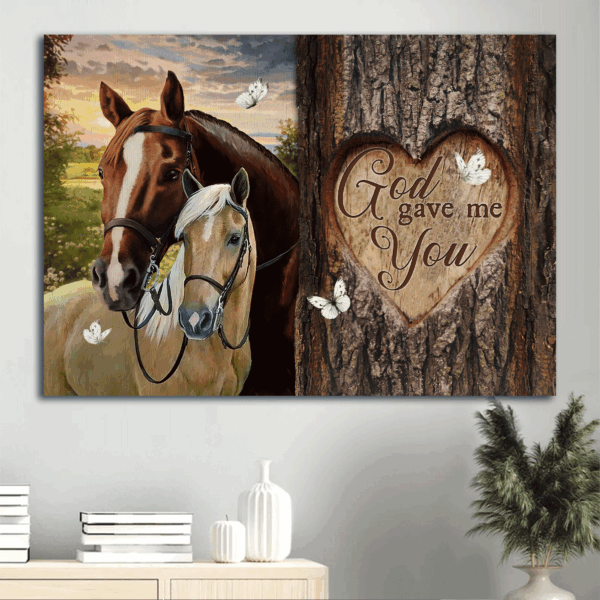 Jesus Landscape Poster Home Decor Gift – Horse Sunset Butterfly Christian God Gift