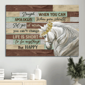 Christian Landscape Poster Home Decor Gift - Pretty Horse & Sunflower Wreath - Christian Wall Art
