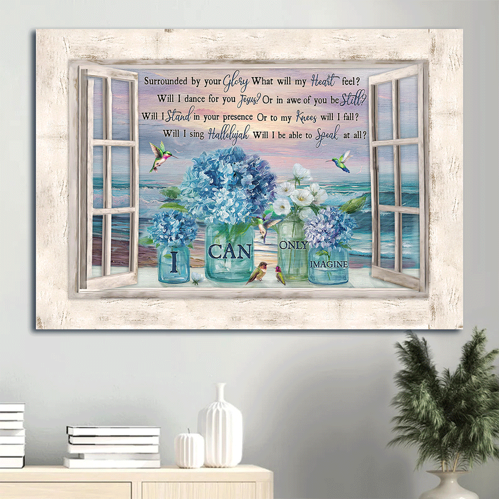 Jesus Landscape Poster Home Decor Gift – Hydrangea Blue Flower Sunset Christian Wall Art Jesus Landscape Poster Home Decor Gift – Hydrangea Blue Flower Sunset Christian Wall Art