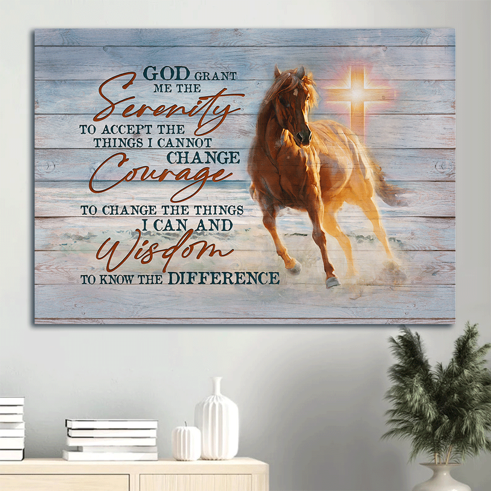 Jesus Landscape Poster Home Decor Gift – Pretty Horse Drawing Beach Painting Christian Wall Art – God Grant Me the Serenity Jesus Landscape Poster Home Decor Gift – Pretty Horse Drawing Beach Painting Christian Wall Art – God Grant Me the Serenity