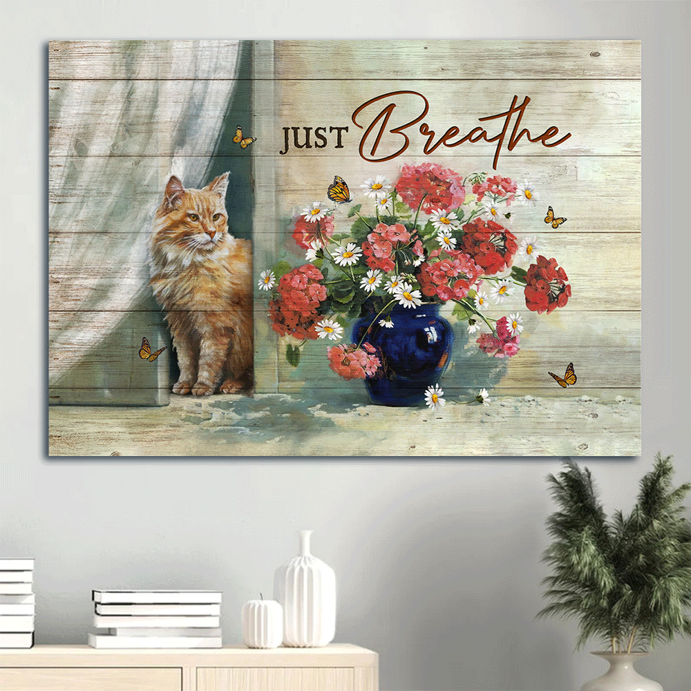 Jesus and Cat Landscape Poster Home Decor Gift – Stunning Flower Painting Monarch Butterfly Maine Coon – Gift for Christian and Cat Lovers Jesus and Cat Landscape Poster Home Decor Gift – Stunning Flower Painting Monarch Butterfly Maine Coon – Gift for Christian and Cat Lovers