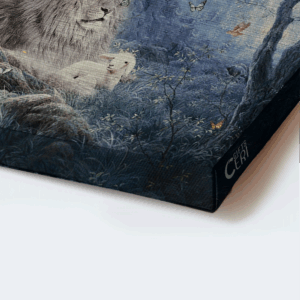 Jesus Landscape Poster Home Decor - Forest Lion Lamb Life of Jesus Gift for Christian 1
